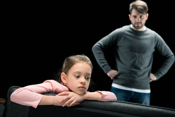 Father and daughter quarreling — Stock Photo