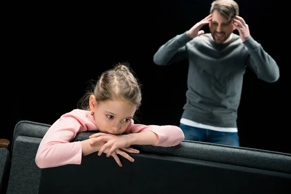 Vater und Tochter streiten — Stockfoto