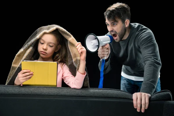 Father and daughter quarreling — Stock Photo