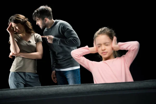 Familia teniendo conflicto - foto de stock