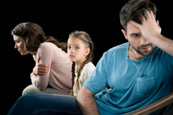 Familia teniendo conflicto - foto de stock