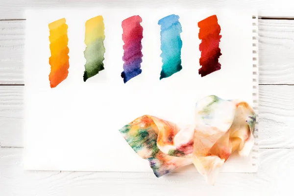 Paint strokes on paper — Stock Photo