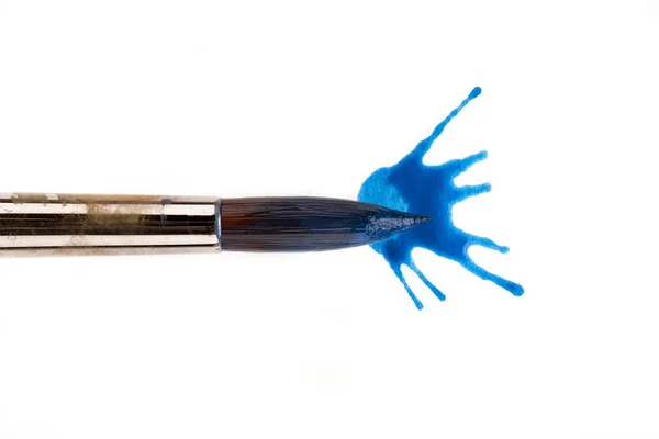 Spruzzi di pennello e vernice — Foto stock