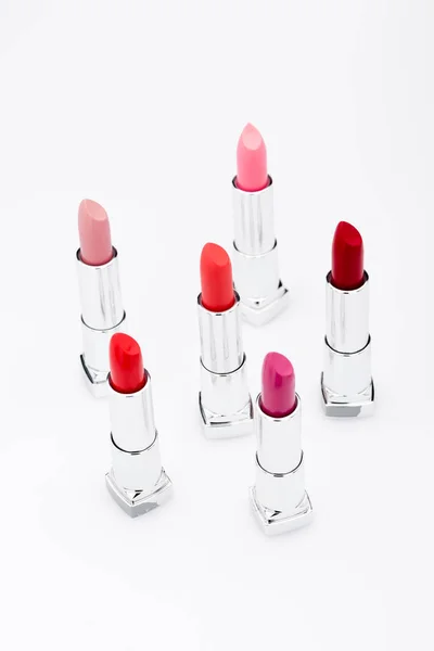 Set of fashionable lipsticks — Stock Photo