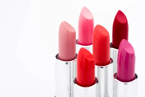 Set of fashionable lipsticks — Stock Photo