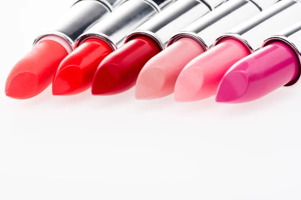 Set of fashionable lipsticks — Stock Photo