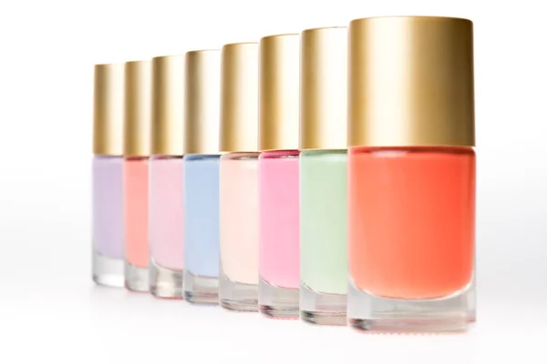 Colorful nail polishes — Stock Photo