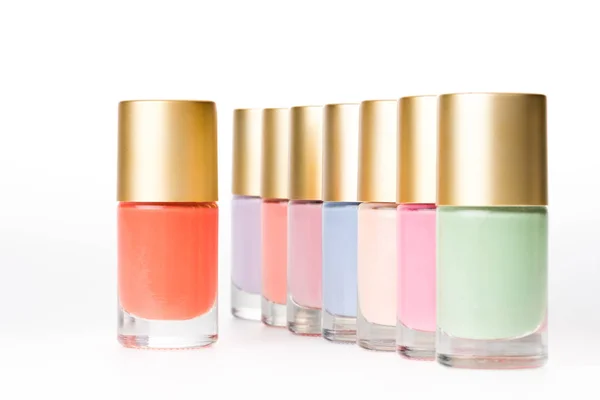 Colorful nail polishes — Stock Photo