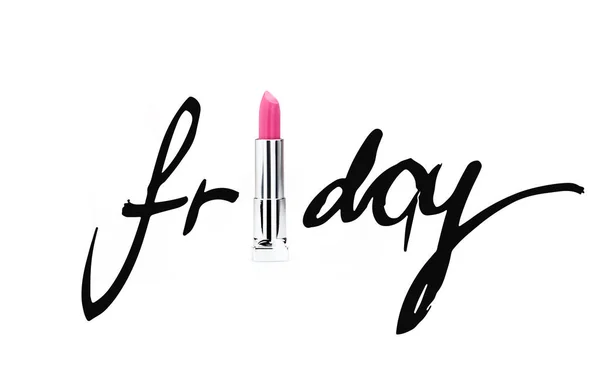 Offener rosa Lippenstift — Stockfoto