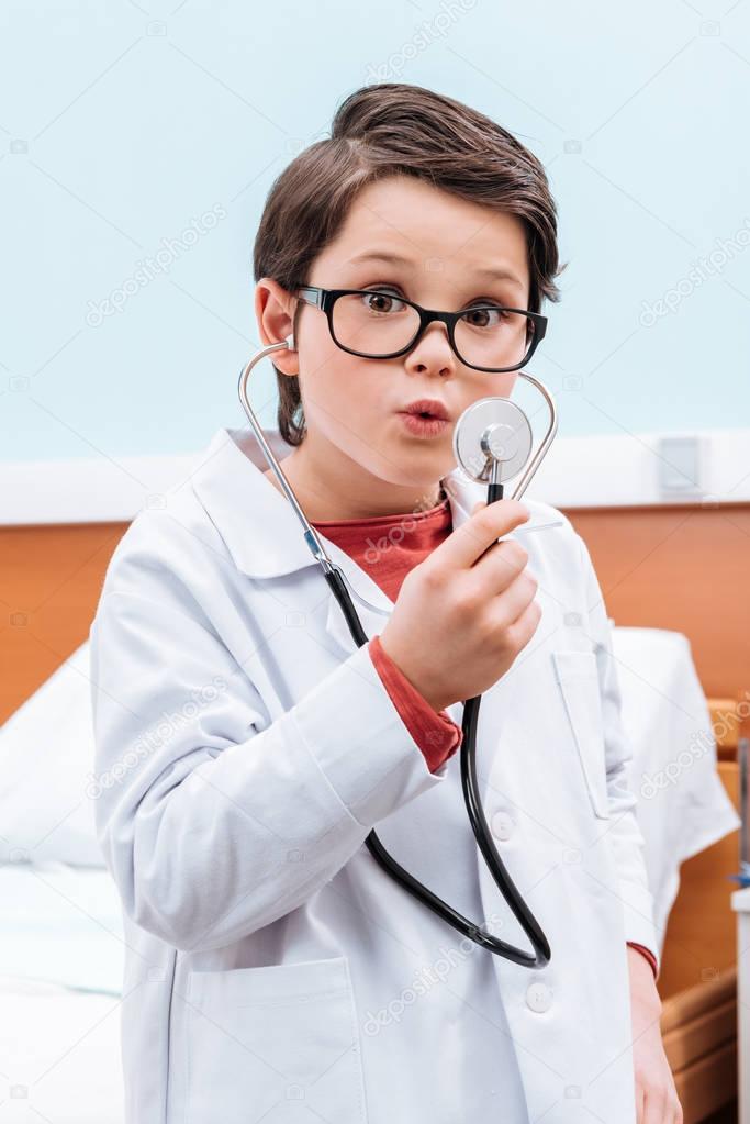 Boy in doctor costume  