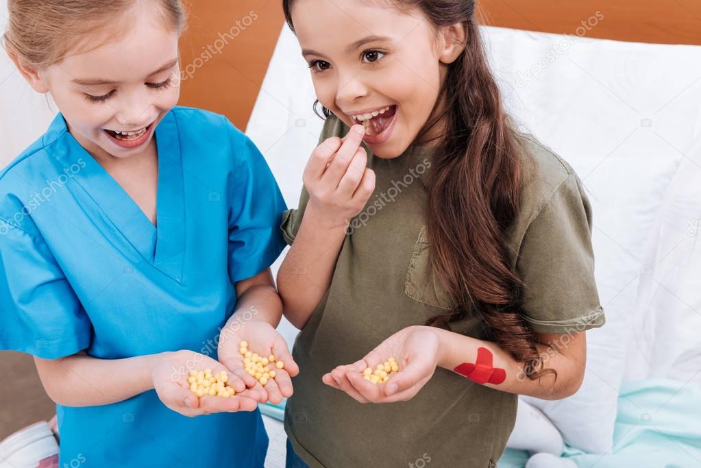 kids playing nurse and patient
