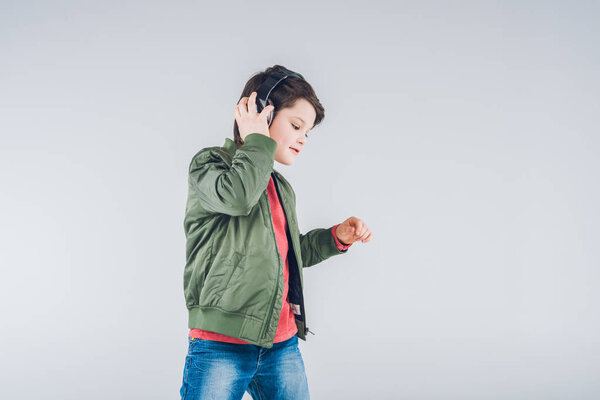 Cute boy with headphones