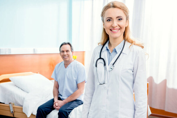 smiling doctor with stethoscope
