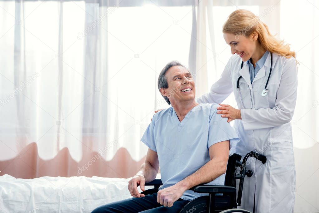 elderly man sitting in wheelchair  