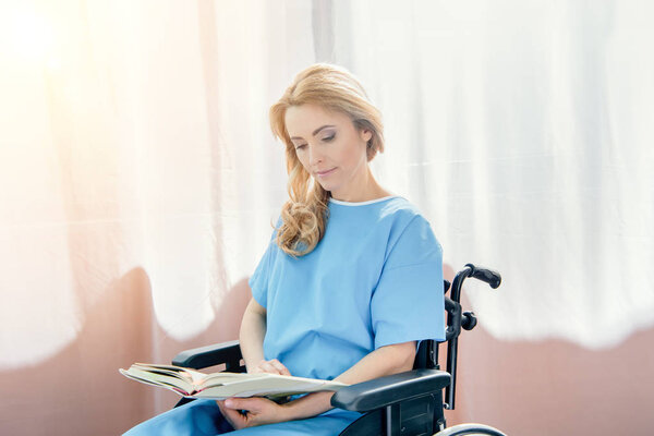 wheelchair woman in hospital