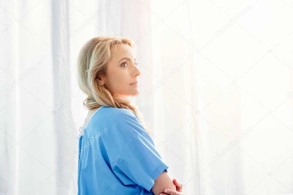 woman in hospital chamber