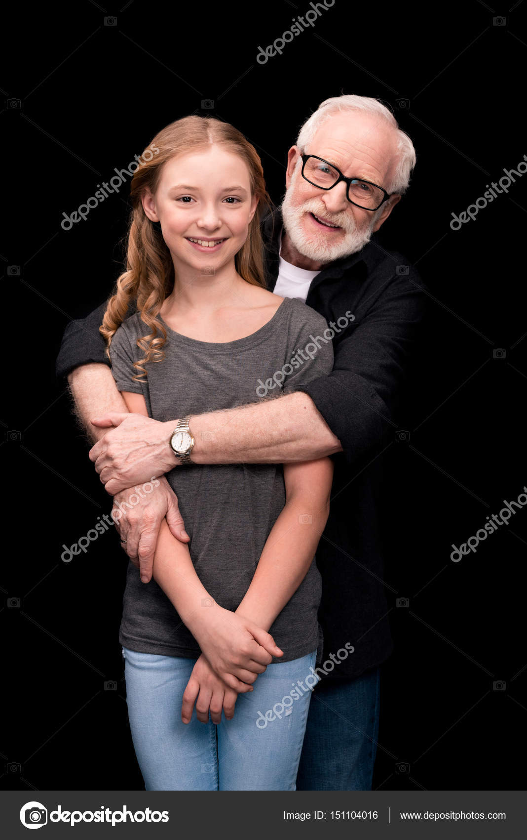 Grandpa And Teen Granddaughter