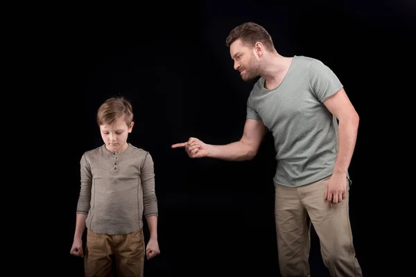 Otec a syn mají konflikt — Stock fotografie