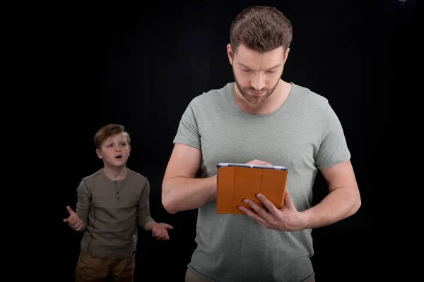 Father and son having conflict — Stock Photo, Image