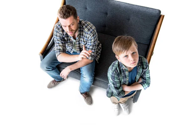 Father and son having conflict — Stock Photo, Image