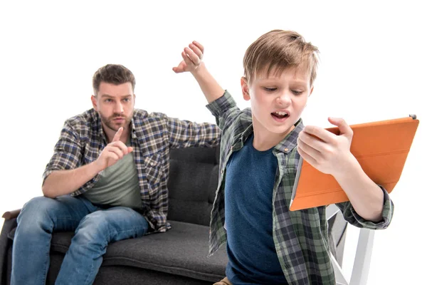 Father and son having conflict — Stock Photo, Image