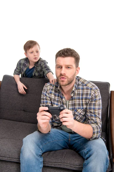 Father and son having conflict — Stock Photo, Image