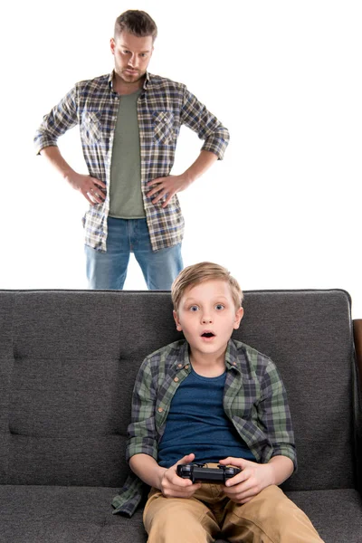 Father and son having conflict — Stock Photo, Image
