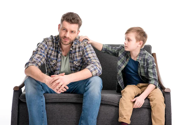 Father and son having conflict — Stock Photo, Image