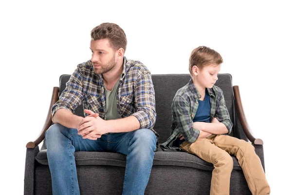 Padre e hijo teniendo conflicto — Foto de Stock