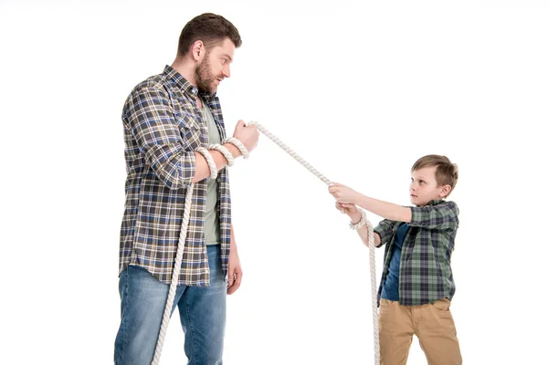 Babam ve oğlum çatışma — Stok fotoğraf