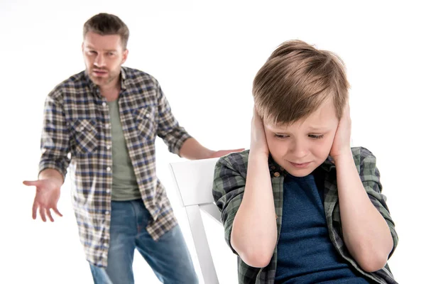 Father and son having conflict — Stock Photo, Image
