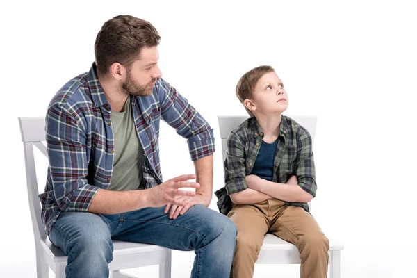 Otec a syn mají konflikt — Stock fotografie