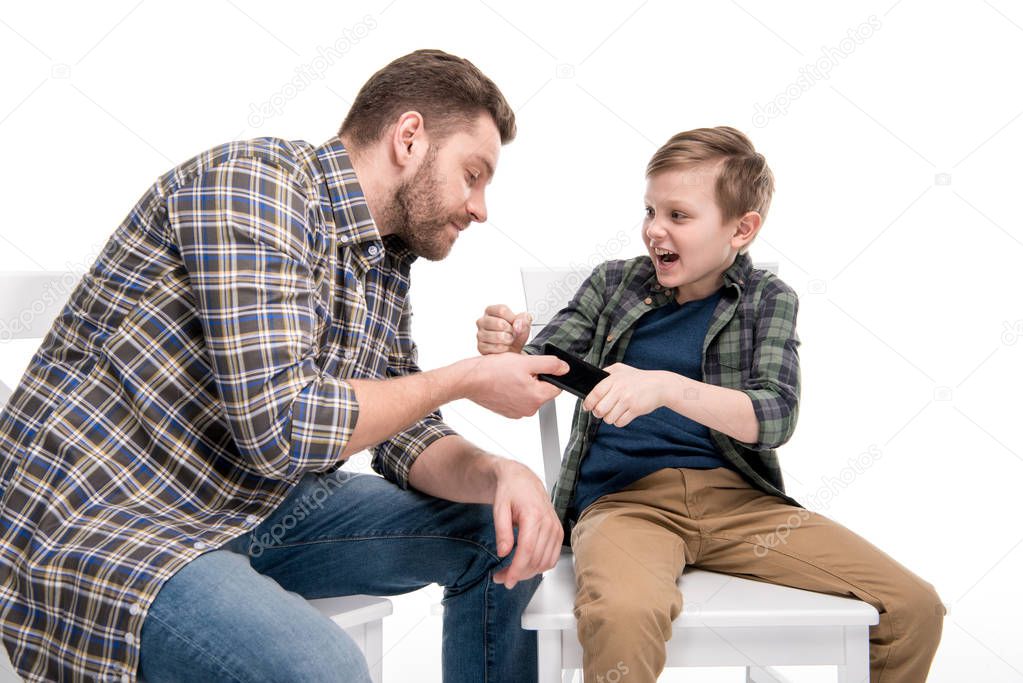 Father and son having conflict