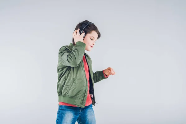 Cute boy with headphones — Stock Photo