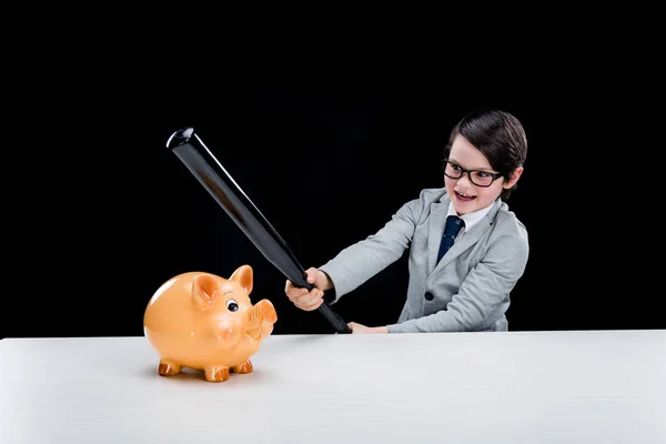 Boy pretending to be businessman — Stock Photo