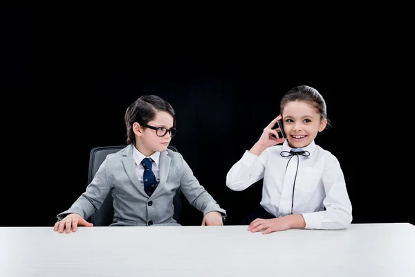 Children playing businesspeople — Stock Photo