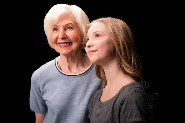 Feliz abuela y nieta - foto de stock