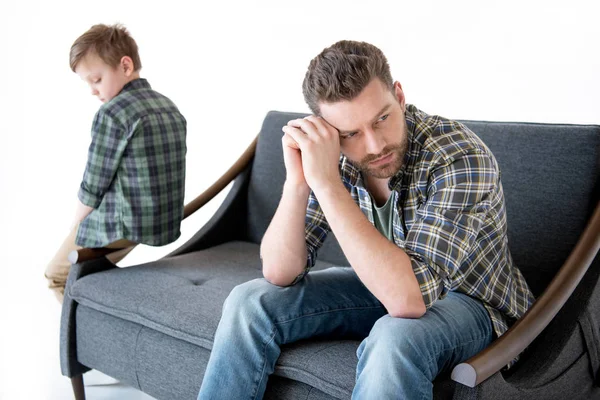 Vater und Sohn im Konflikt — Stockfoto