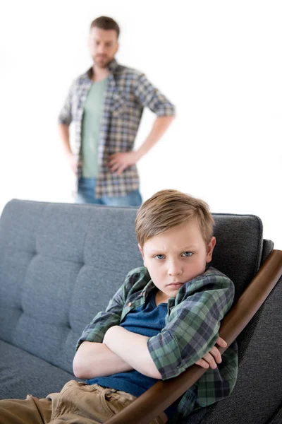 Père et fils en conflit — Photo de stock