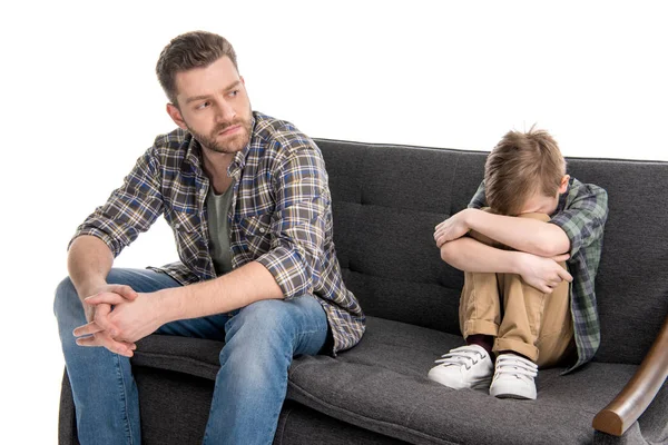 Vater und Sohn im Konflikt — Stockfoto