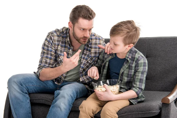 Père et fils en conflit — Photo de stock