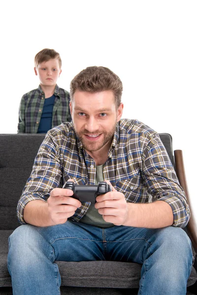 Père et fils en conflit — Photo de stock