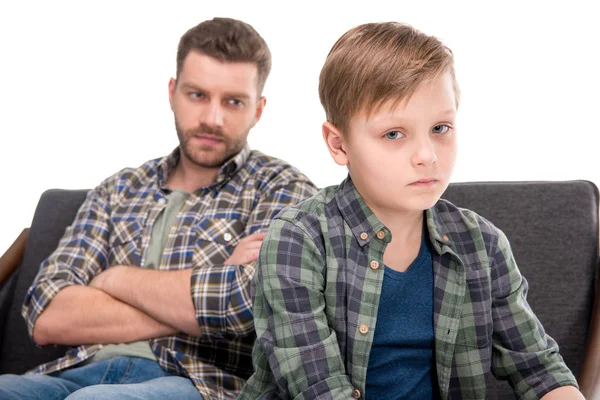 Vater und Sohn im Konflikt — Stockfoto