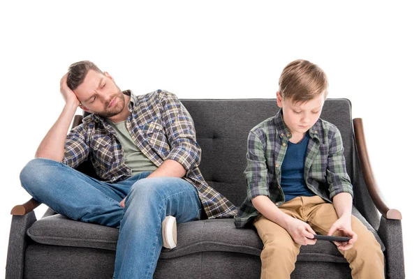 Vater und Sohn im Konflikt — Stockfoto