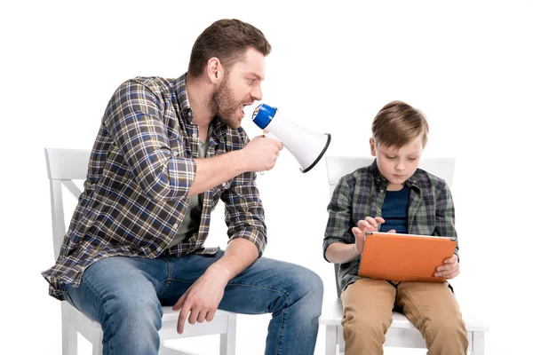 Father and son having conflict — Stock Photo