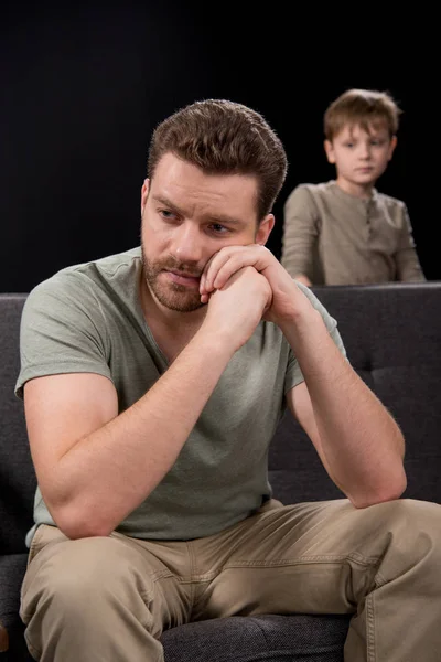 Father and son having conflict — Stock Photo