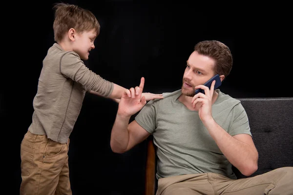 Father and son having conflict — Stock Photo