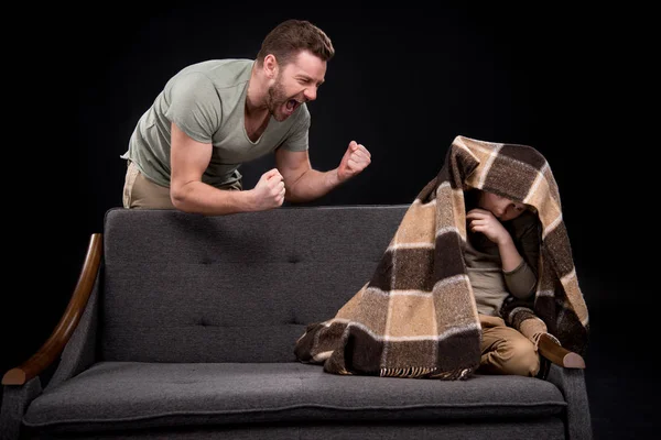 Father and son having conflict — Stock Photo