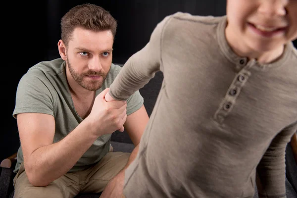 Father and son having conflict — Stock Photo