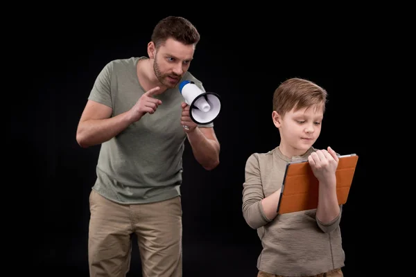 Father and son having conflict — Stock Photo